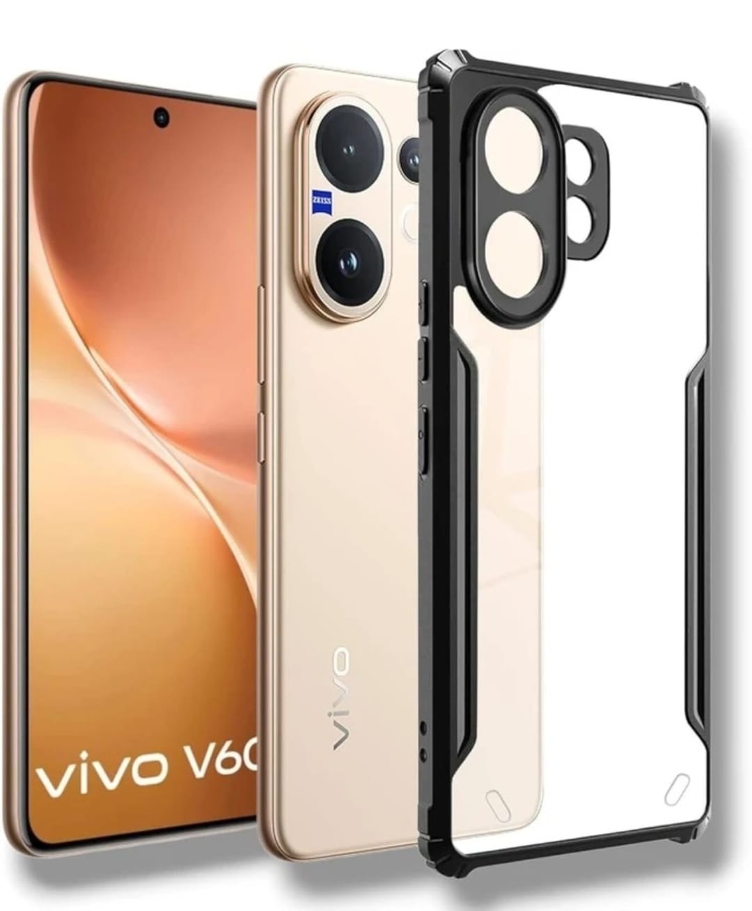 Premium Transparent Shockproof Back Cover for Vivo V60 5G – Stylish Protection with Clear Elegance!