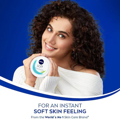 Nivea Soft Light Moisturiser Cream with Vitamin E & Jojoba Oil for Face, Hands & Body 200 ml Image 3