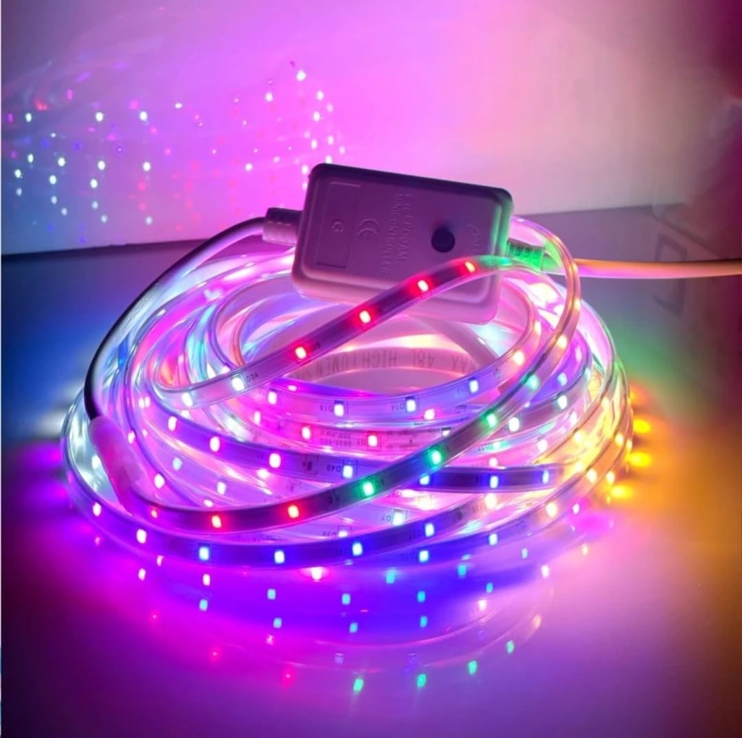 33 Foot (10 Meter) Multicolor LED Rope Light – 1200 LEDs | Waterproof High Brightness Strip Light for Indoor & Outdoor Decoration - Buy Online at Indezaar