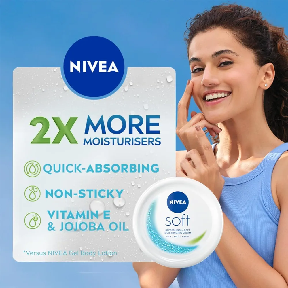 Nivea Soft Cream for Sun Protected Glowing Skin – 50 ml Image 3