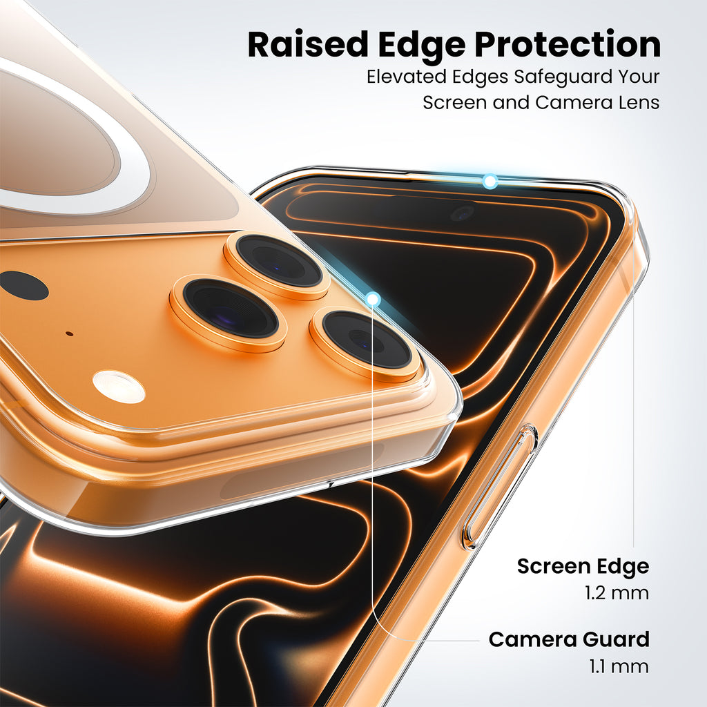 iPhone 17 Pro Max Anti-Yellow Transparent Back Cover | Shockproof | Slim Fit | MagSafe Design Print Image 2
