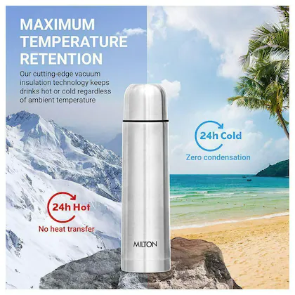 Milton Vacuum Bullet Flask with Flip Lid – 750 ml Image 2