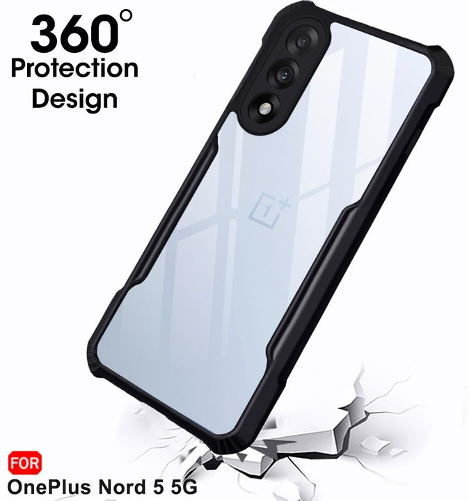 Back Cover for OnePlus Nord 5 5G – Black Rugged Armor Case (Shockproof & Slim) Image 3