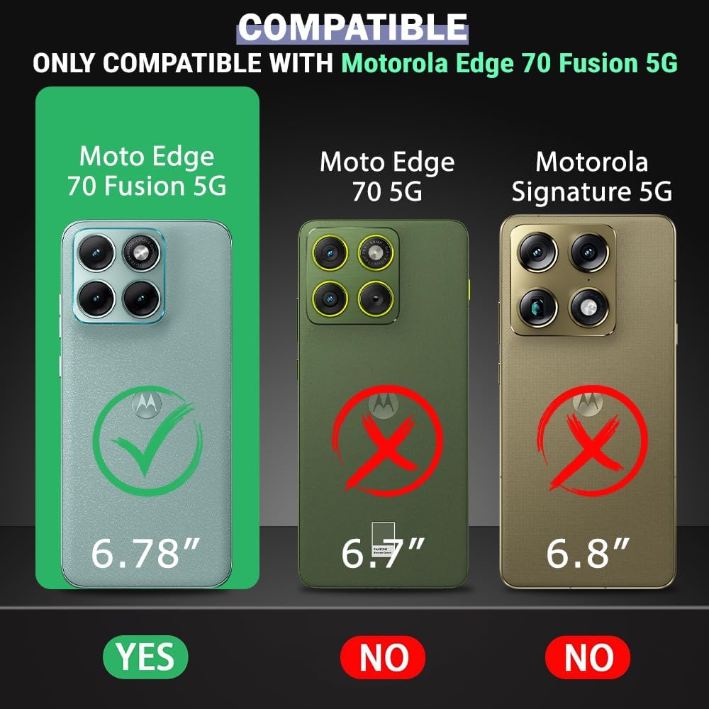 Back Cover for Motorola Moto Edge 70 Fusion 5G – Shockproof Transparent Case with Black Bumper (PC + TPU, 360° Protection) Image 2